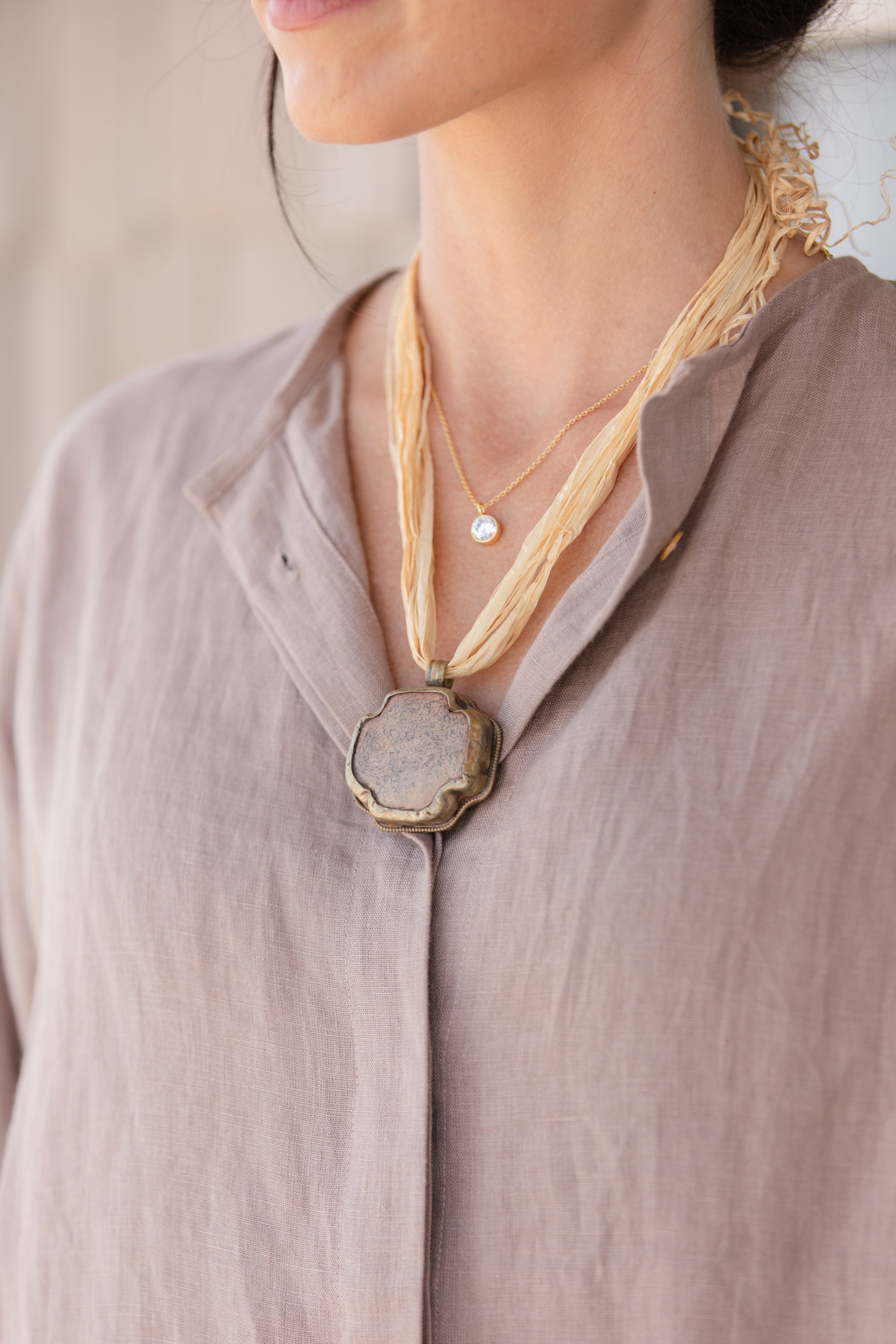 Linen Sunset Shirt - Driftwood