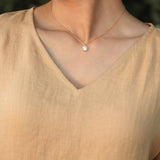 Glow Bezel Necklace - Quartz