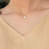Glow Bezel Necklace - Quartz