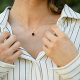 Glow Bezel Necklace - Bronze