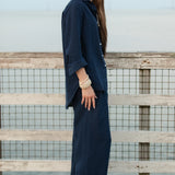 Linen Keepsake Button Down - True Navy