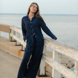 Linen Keepsake Button Down - True Navy
