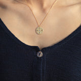 Sunburst Pendant Necklace - Salt