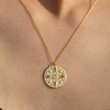 Sunburst Pendant Necklace - Salt