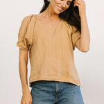 Becasa-Amelia-Blouse-Iced-Latte