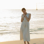 betsy maxi dress egret stripe