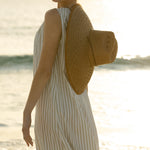 betsy maxi dress egret stripe