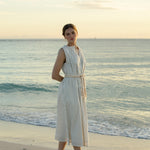 betsy maxi dress egret stripe