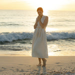 betsy maxi dress egret stripe