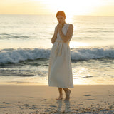 betsy maxi dress egret stripe