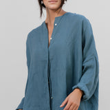 Becasa-Linen-Sunset-Shirt-Ocean-Green 