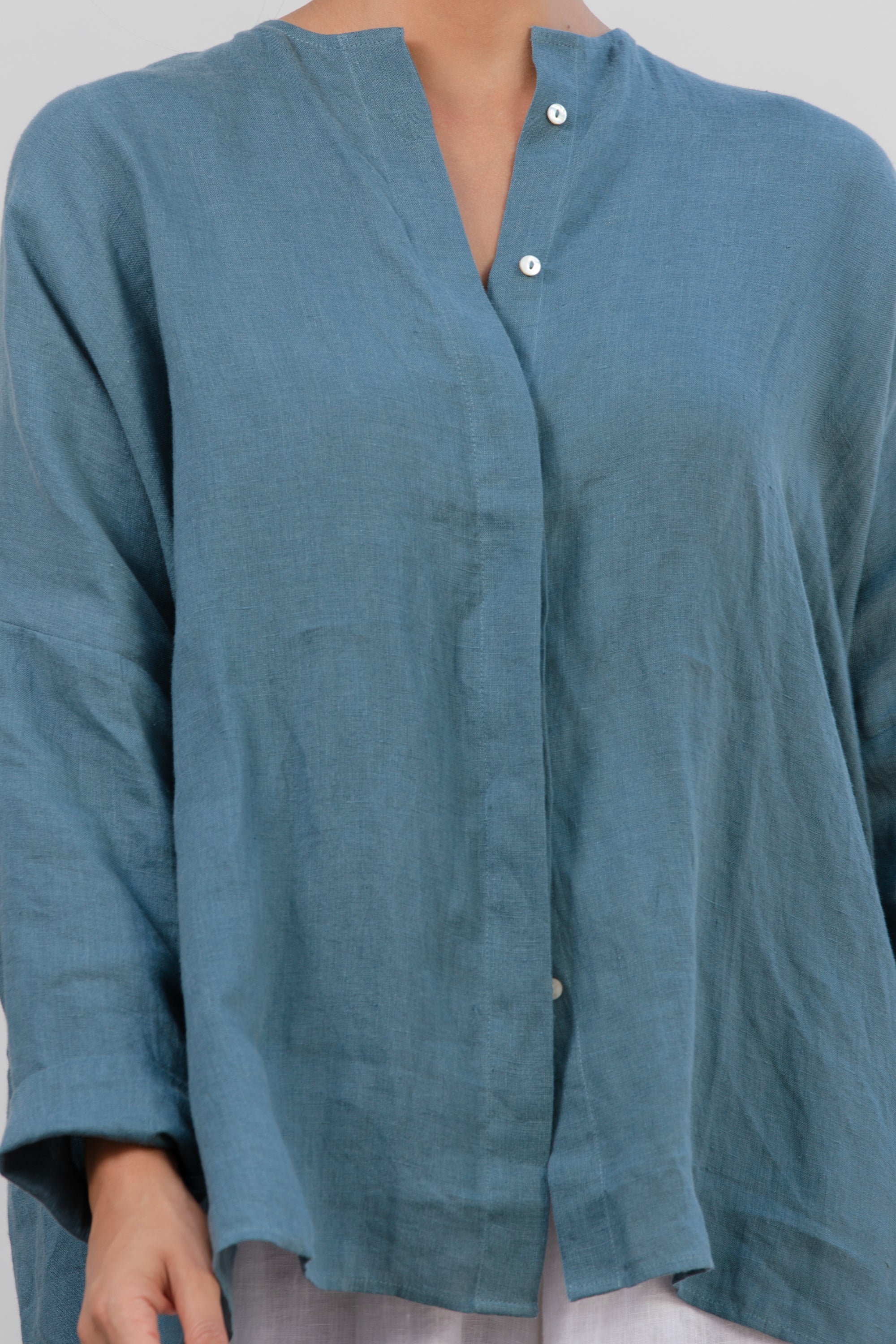 Becasa-Linen-Sunset-Shirt-Ocean-Green 