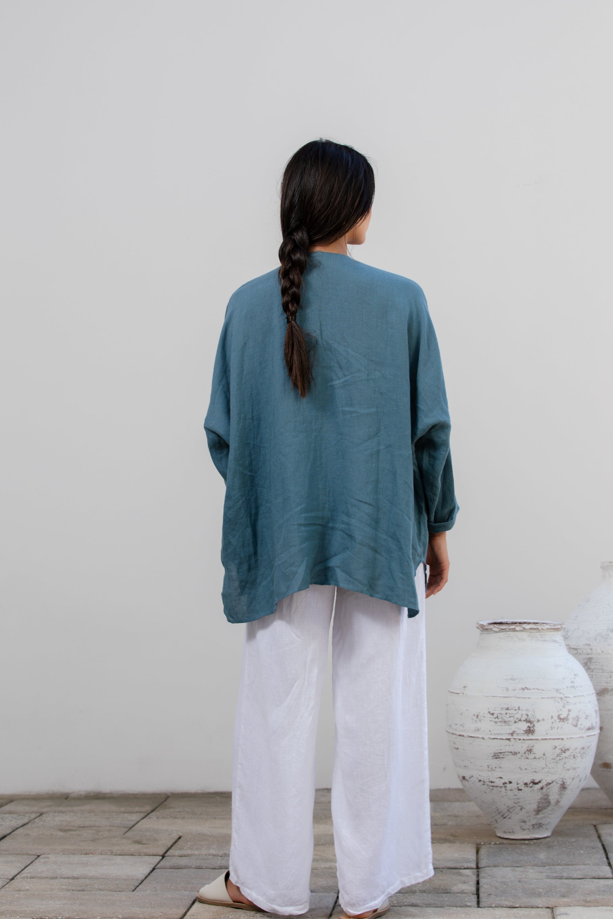 Becasa-Linen-Sunset-Shirt-Ocean-Green