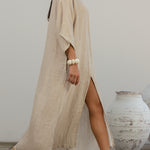 Becasa-LinenCaftan-Tan
