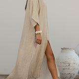 Becasa-LinenCaftan-Tan