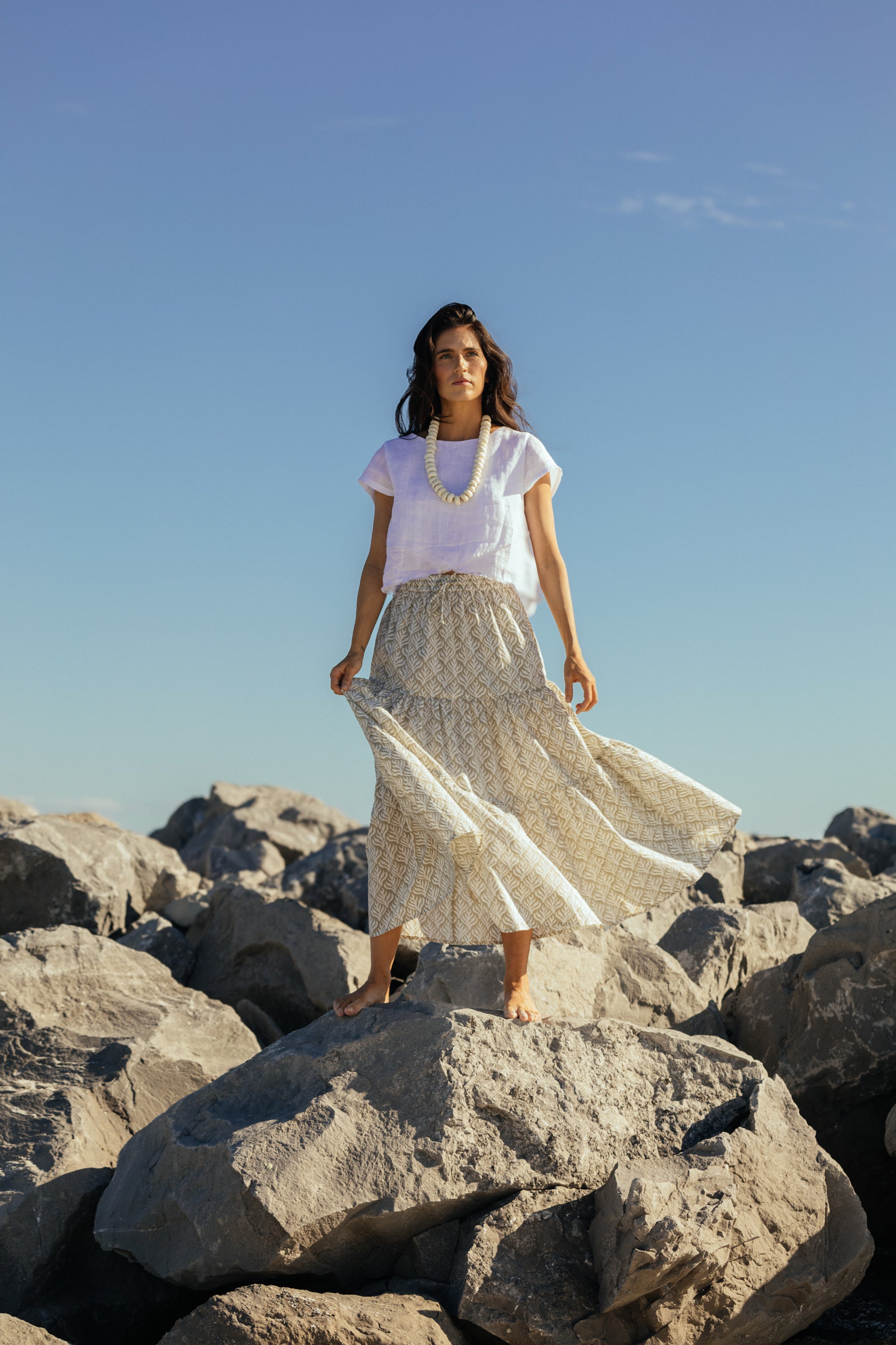 resort maxi skirt abbey stone flora