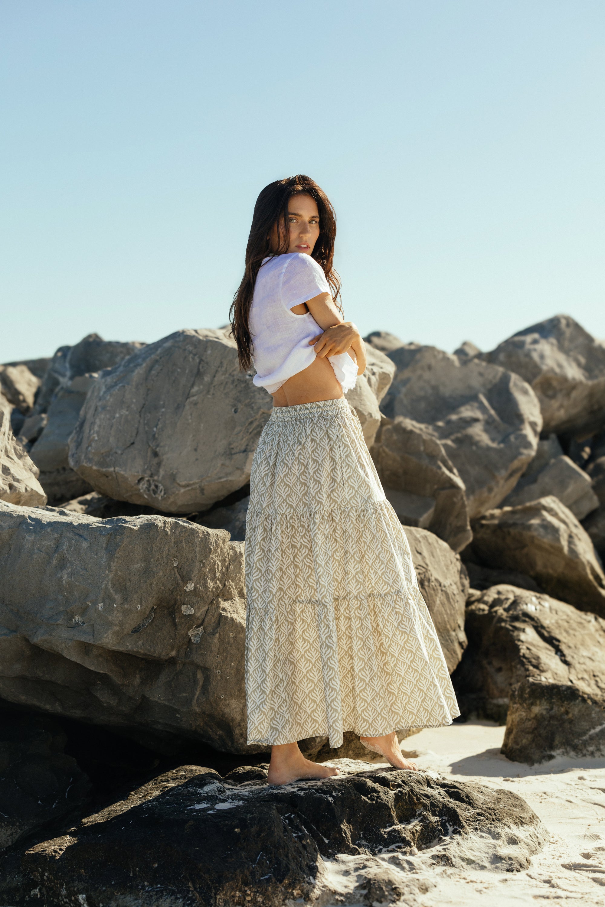resort maxi skirt abbey stone flora