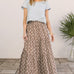 resort maxi skirt chocolate flora