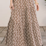 resort maxi skirt chocolate flora