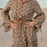 resort maxi skirt chocolate flora