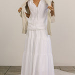 resort maxi skirt egret