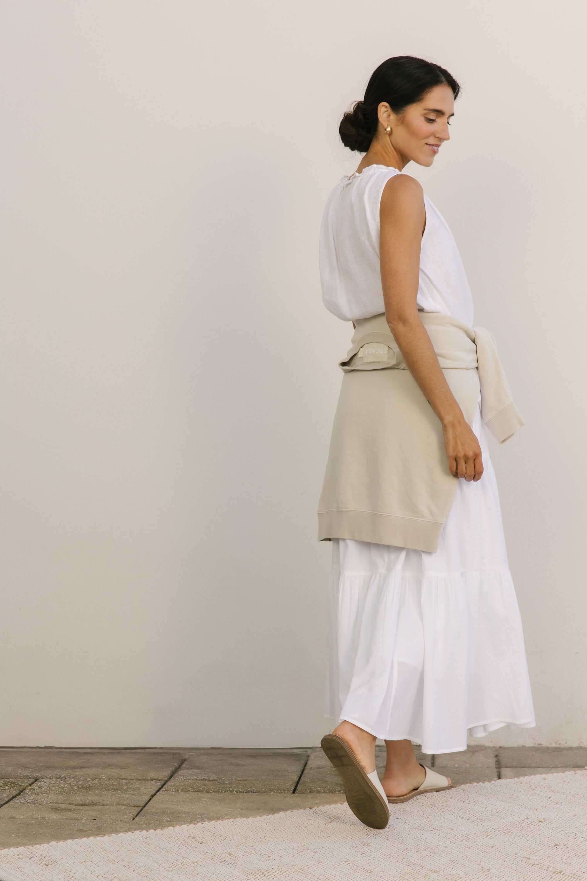 resort maxi skirt egret