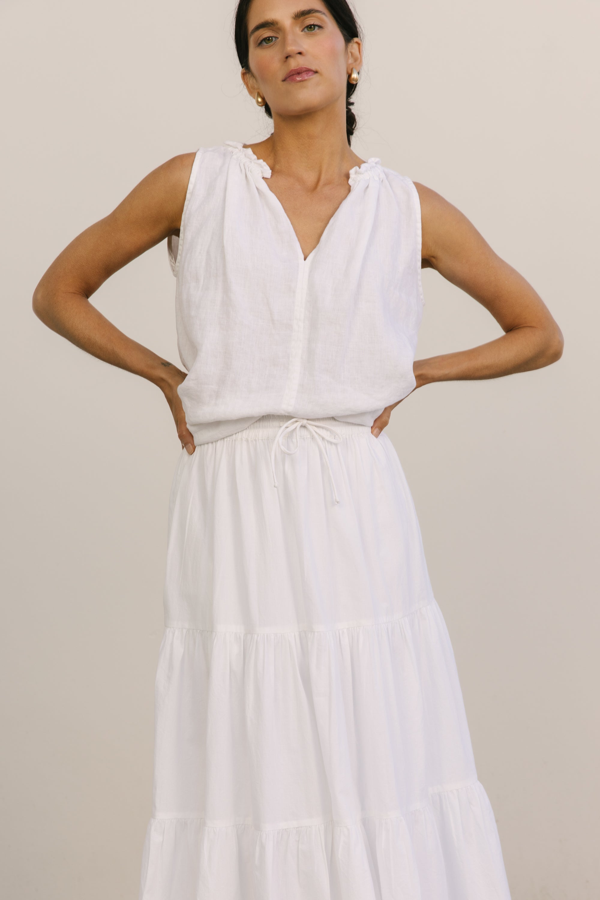 resort maxi skirt egret