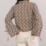 sail button up chocolate flora