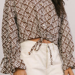 sail button up chocolate flora