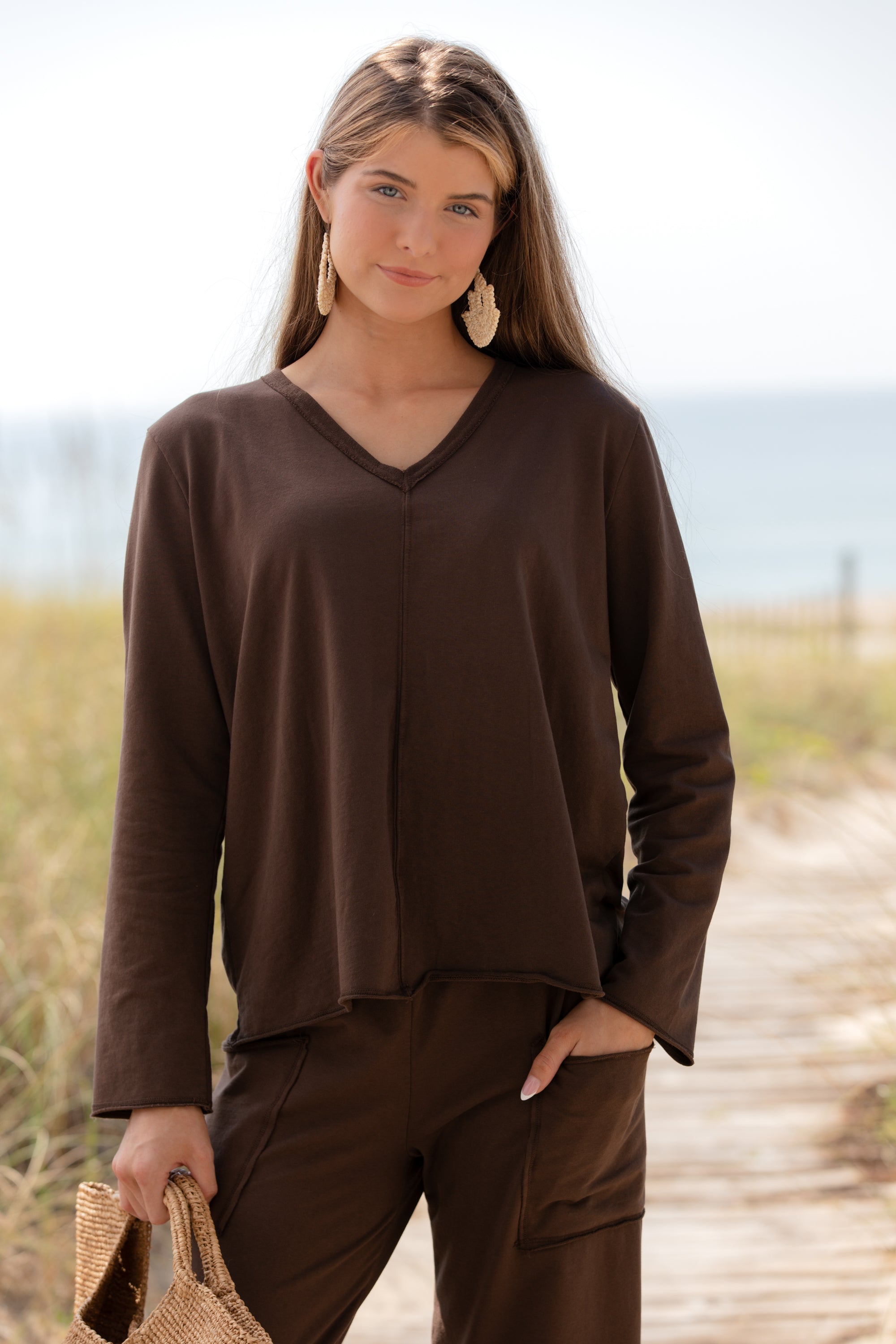 Becasa-Sunday-Cotton-Pullover-Chocolate