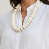 Becasa-White Bone Beads