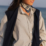 Becasa Navy Wool Vest 