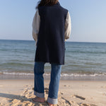 Becasa Navy Wool Vest 