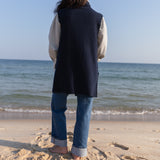 Becasa Navy Wool Vest 