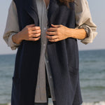 Becasa Navy Wool Vest 