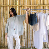 Linen Sunset Shirt - Blue Glass