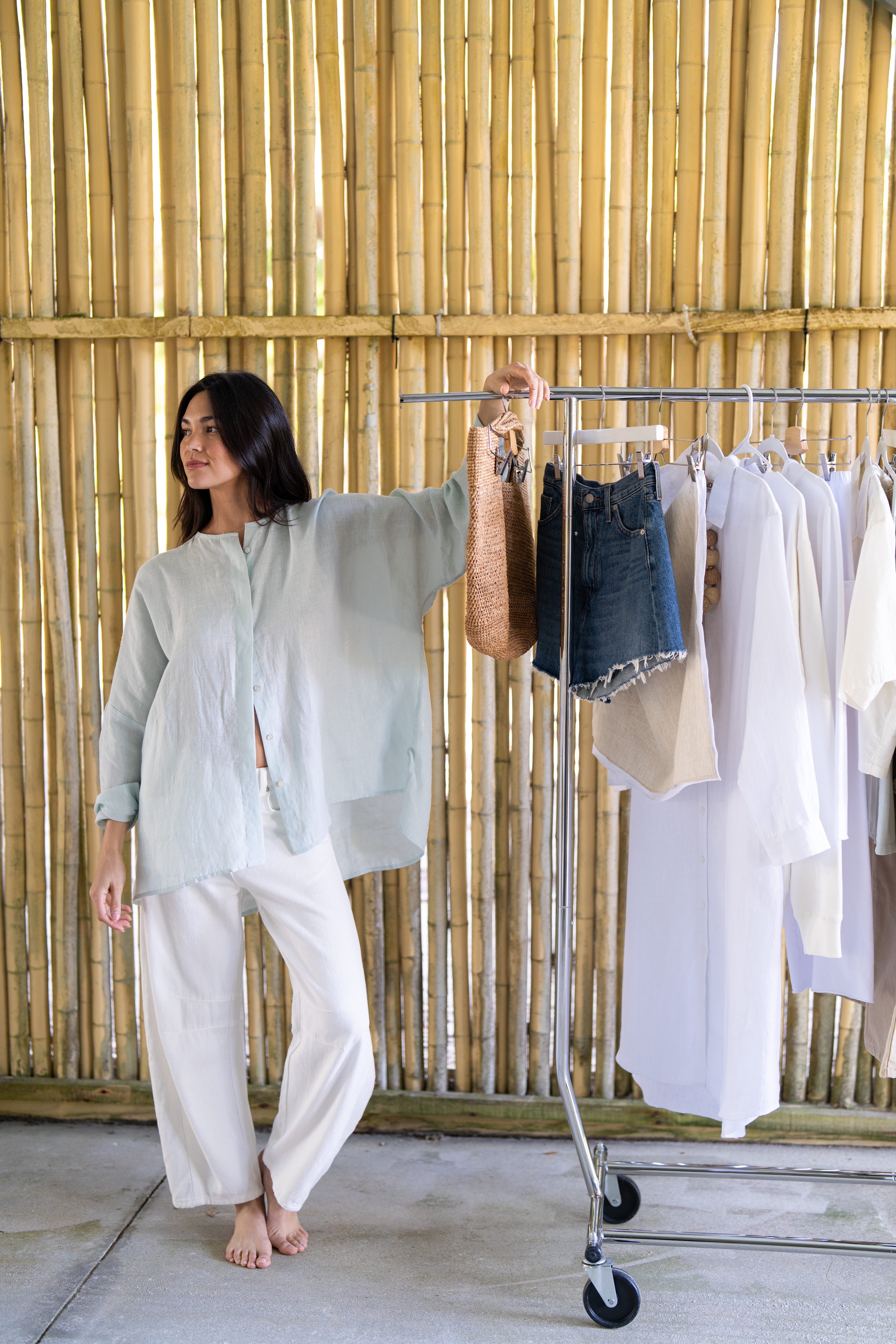 Linen Sunset Shirt - Blue Glass