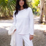 Drift Cowl Neck Top - True White