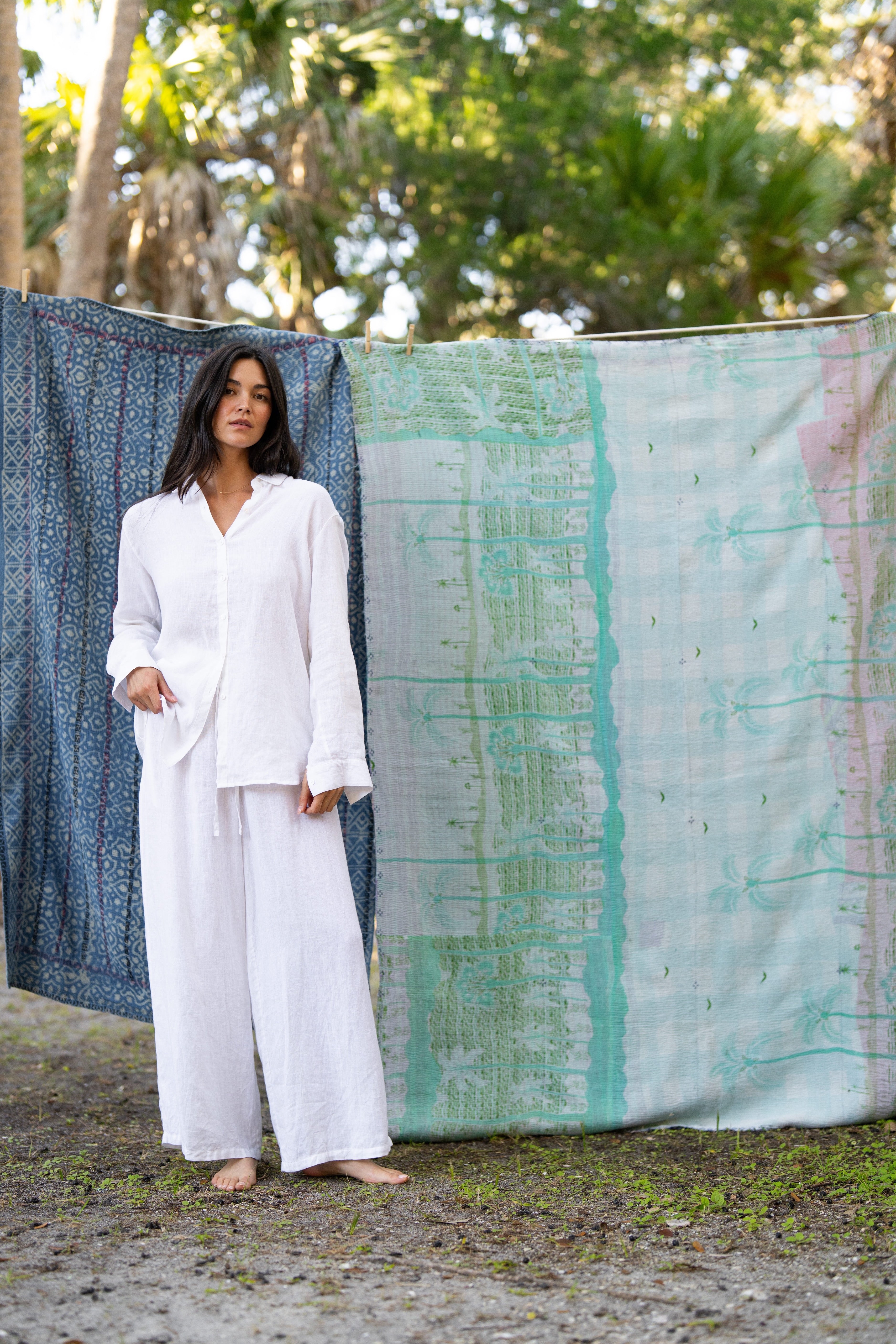 Linen Keepsake Button Down - White