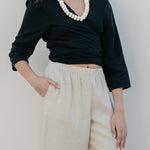 Linen-Wrap-Top-Black