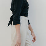Linen-Wrap-Top-Black