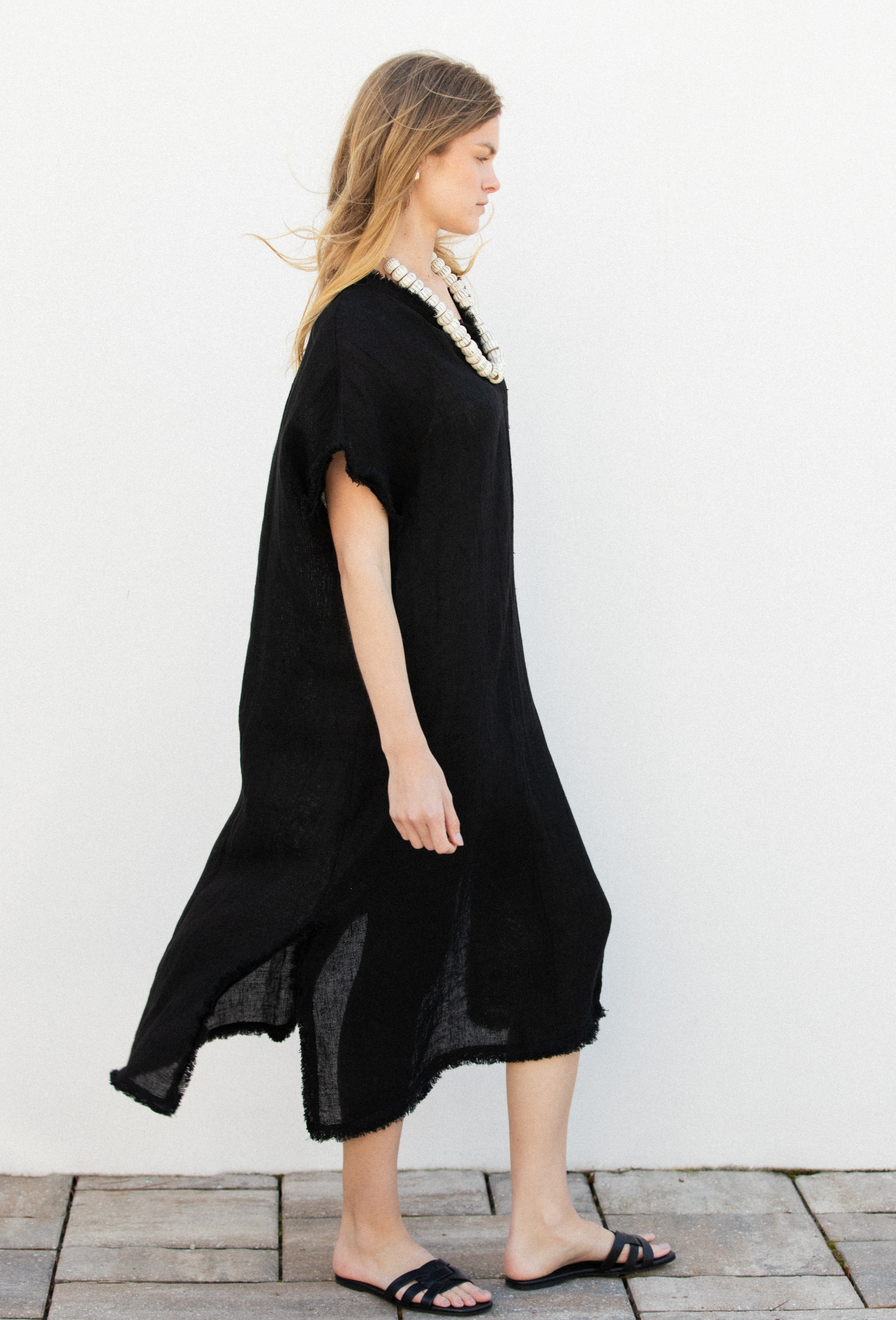 Mesh-Linen-Maxi-Black