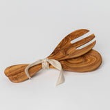 Olivewood salad servers