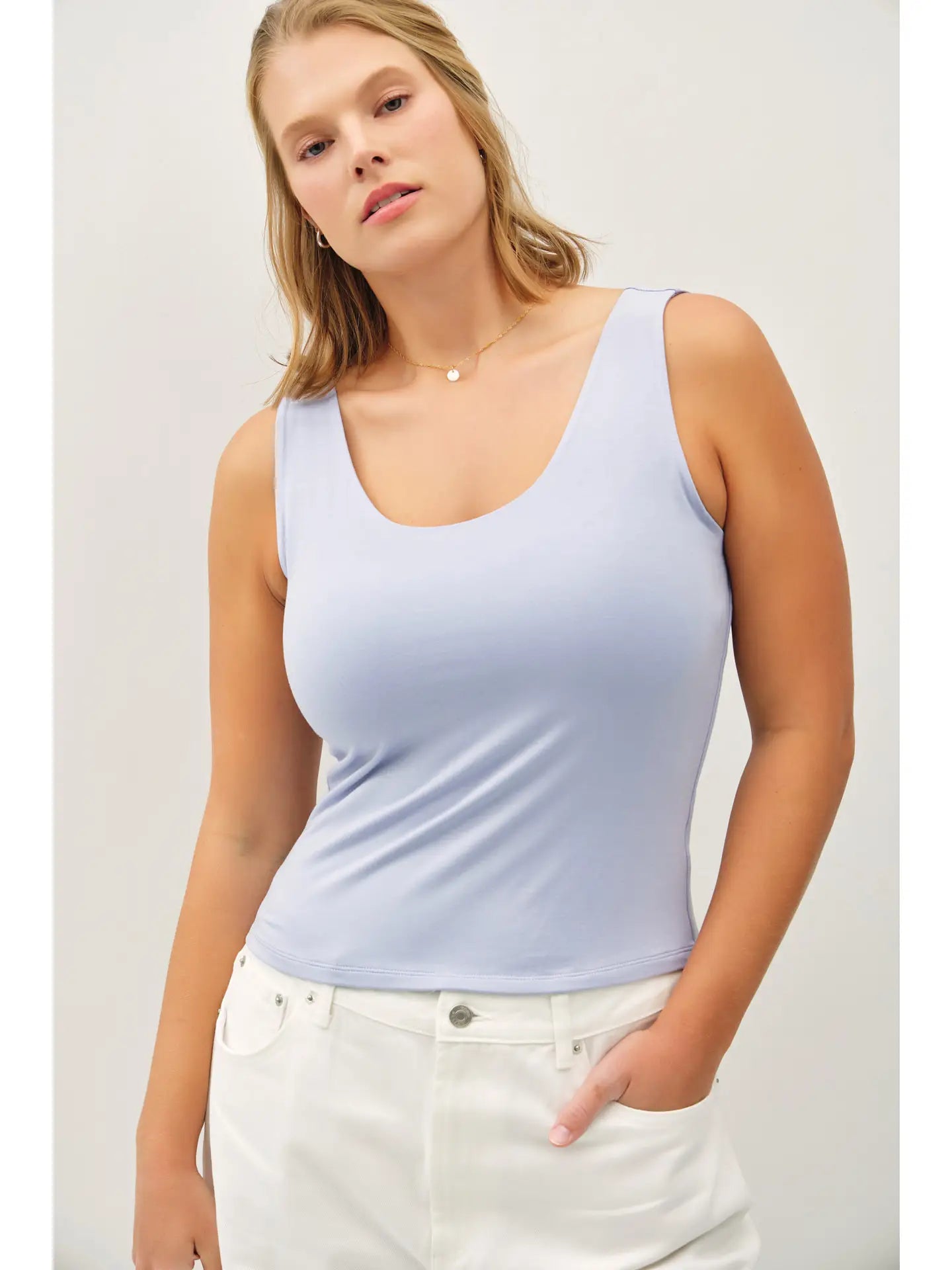 Plus Basic Scoop Neck Tank DB