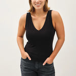 Plus Basic V-Neck Tank BL