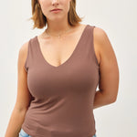 Plus Basic V-Neck Tank MC