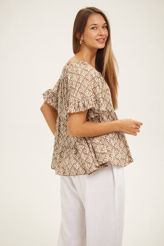 Cotton Dunes Top - Hazel Flora