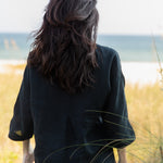 weekend linen tee blk
