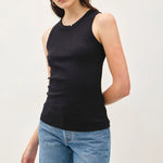 basic cotton garment dyed tank BL 
