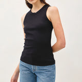 basic cotton garment dyed tank BL 